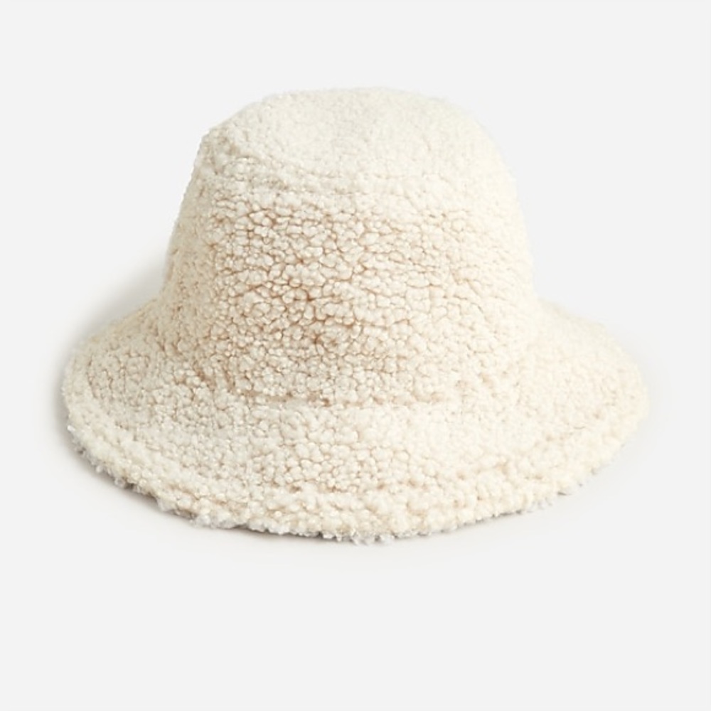 J. Crew shearling bucket hat NWT